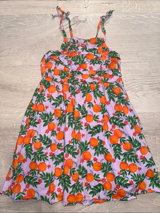 Crewcuts Other - Crewcuts Girls Orange Print Sundress - Orange, Green, Lavender - size 8